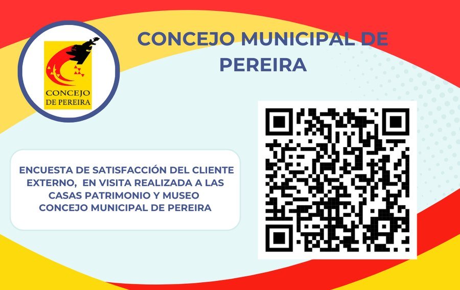 Tarjeta con código QR para encuesta de satisfacción